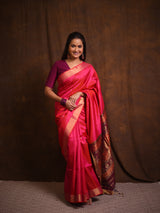 Rani Pink Soft Silk Saree - SRRPSSS417