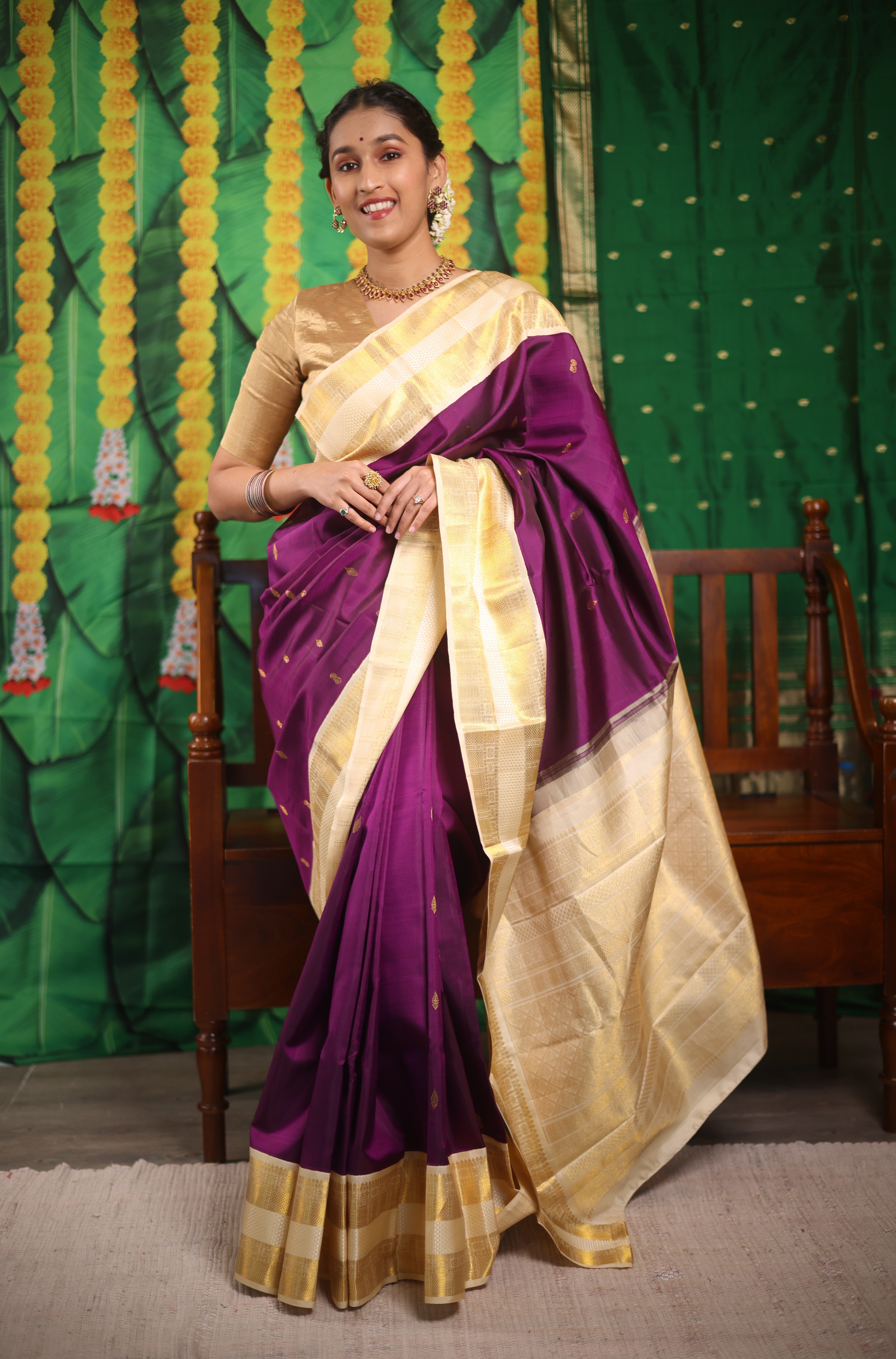 Rajmadhuri Kanjeevaram Silk Saree - Saavari - SSRKSS65