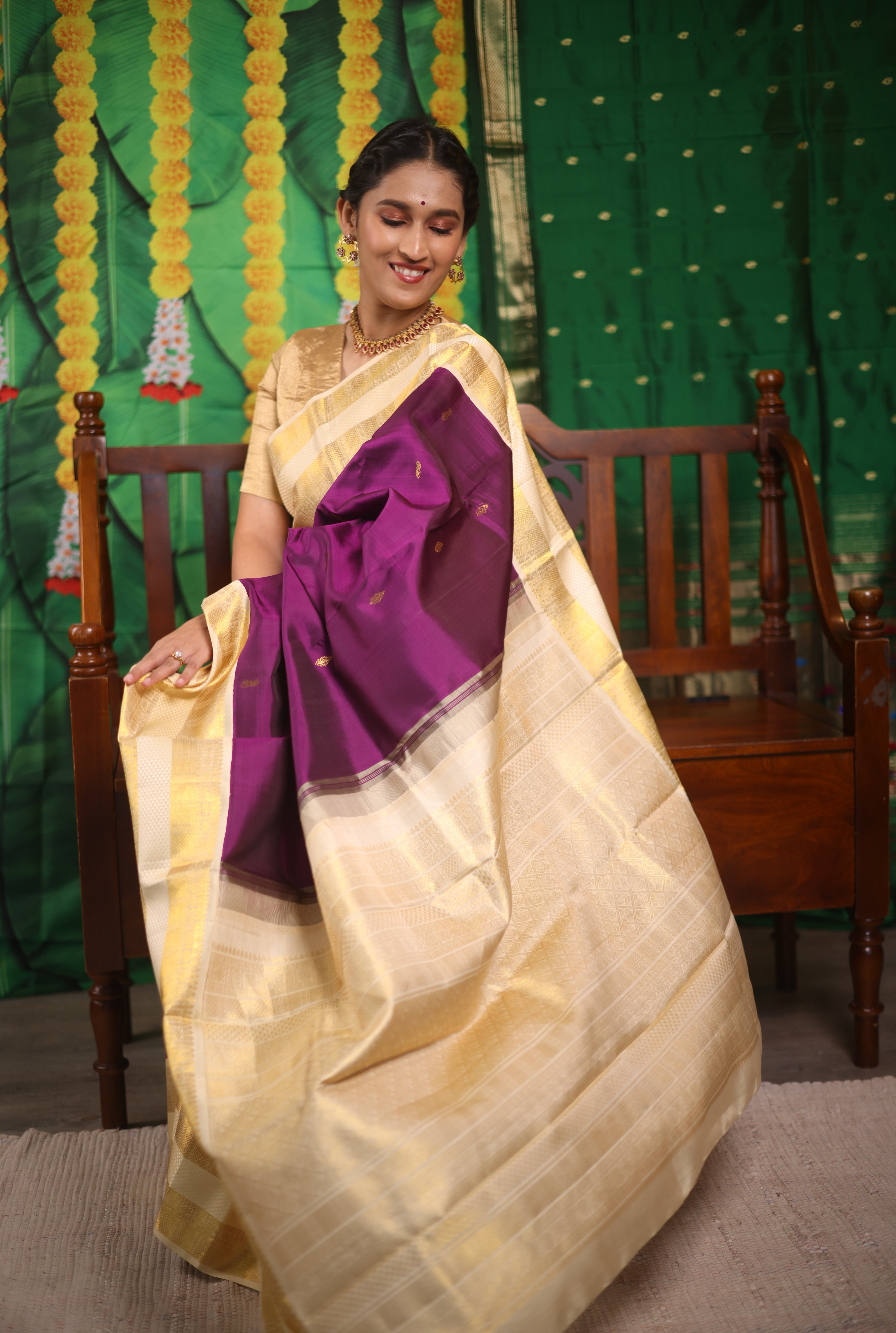 Rajmadhuri Kanjeevaram Silk Saree - Saavari - SSRKSS65