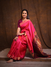 Rani Pink Soft Silk Saree - SRRPSSS417