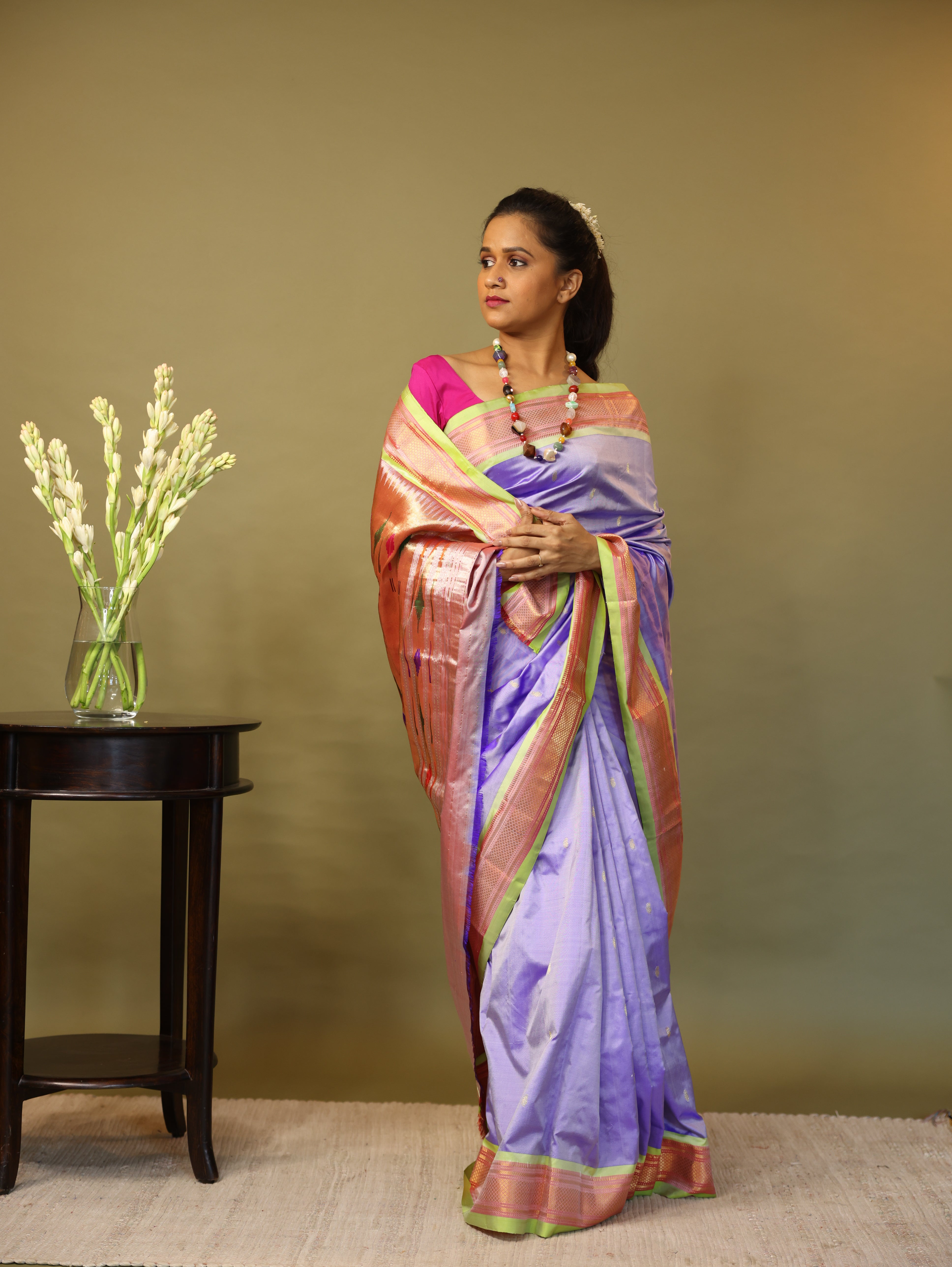 Lavender Paithani Saree - SRLSPS683