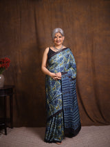 Blue HBP Modal Silk Saree - SRBMSS460