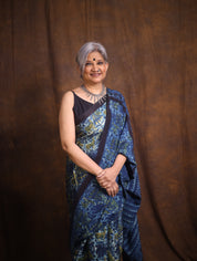 Blue HBP Modal Silk Saree - SRBMSS460