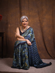 Blue HBP Modal Silk Saree - SRBMSS460