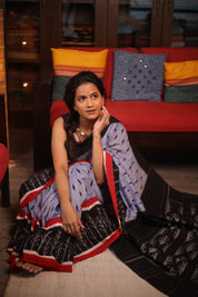 Blue Pochampalli Cotton Ikat Saree - SRBPCIS439