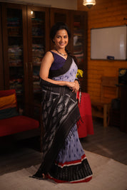 Blue Pochampalli Cotton Ikat Saree - SRBPCIS439