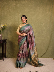 Green Multicolor Tussar Silk Saree - SRGMTSS1756