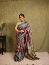 Green Multicolor Tussar Silk Saree - SRGMTSS1756
