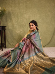 Green Multicolor Tussar Silk Saree - SRGMTSS1756