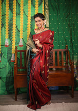 Rudra Ambi Kanjivaram Silk Saree - Saavari - SSRAKSS66