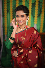 Rudra Ambi Kanjeevaram Silk Saree - Saavari - SSRAKSS66