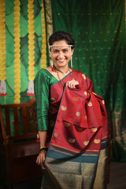 Rudra Ambi Kanjeevaram Silk Saree - Saavari - SSRAKSS66