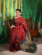Rudra Ambi Kanjeevaram Silk Saree - Saavari - SSRAKSS66