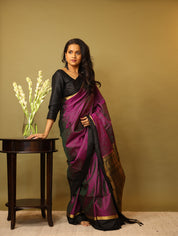 Purple Soft Silk Saree - SRPSSS245