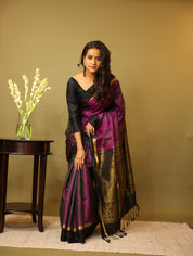 Purple Soft Silk Saree - SRPSSS245