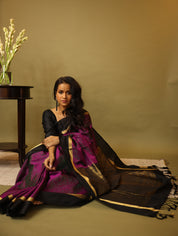 Purple Soft Silk Saree - SRPSSS245