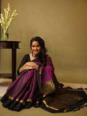 Purple Soft Silk Saree - SRPSSS245