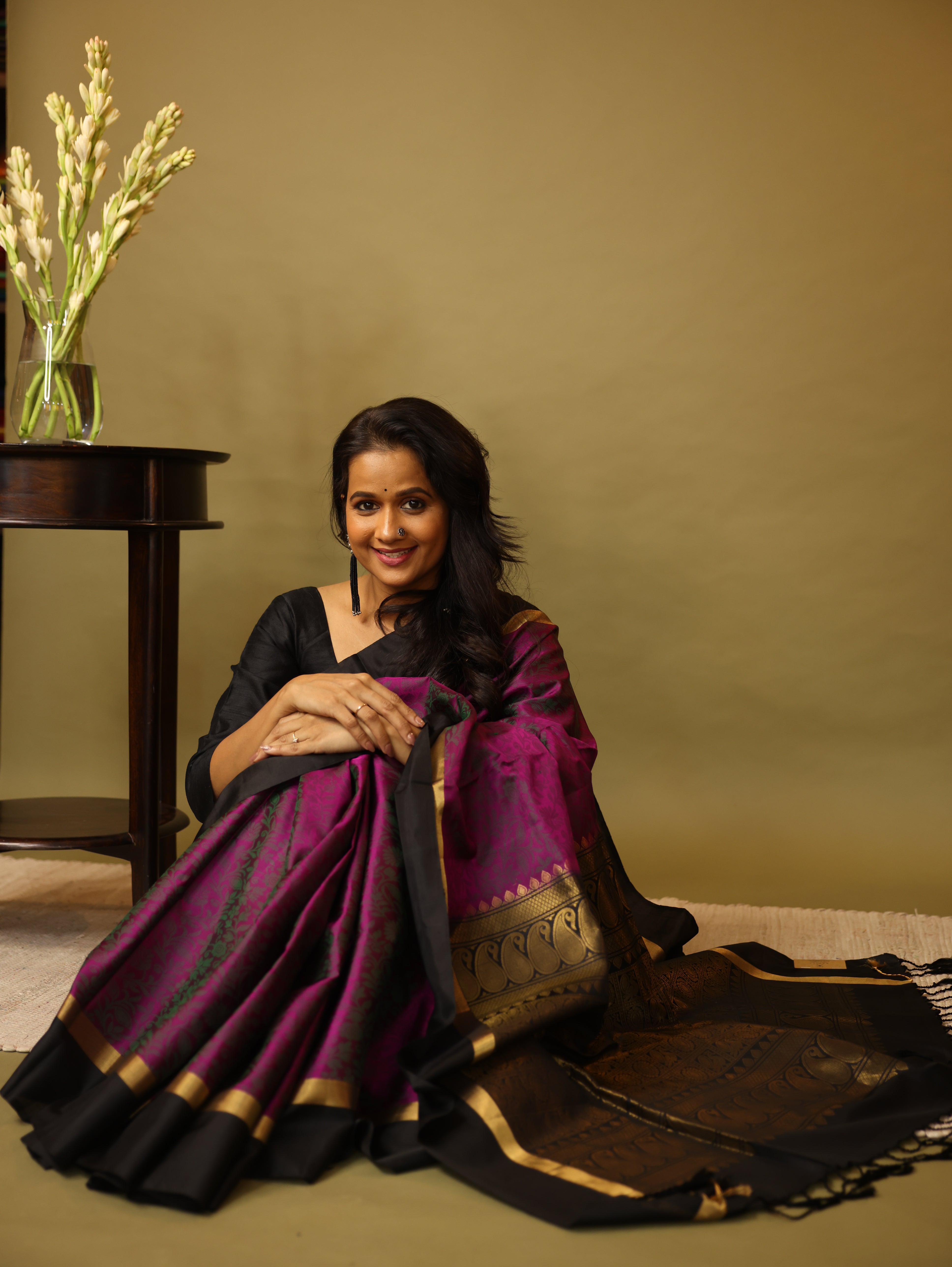 Purple Soft Silk Saree - SRPSSS245