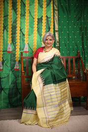 Green & Black Kanjeevaram Silk Saree - SRGBKSS918