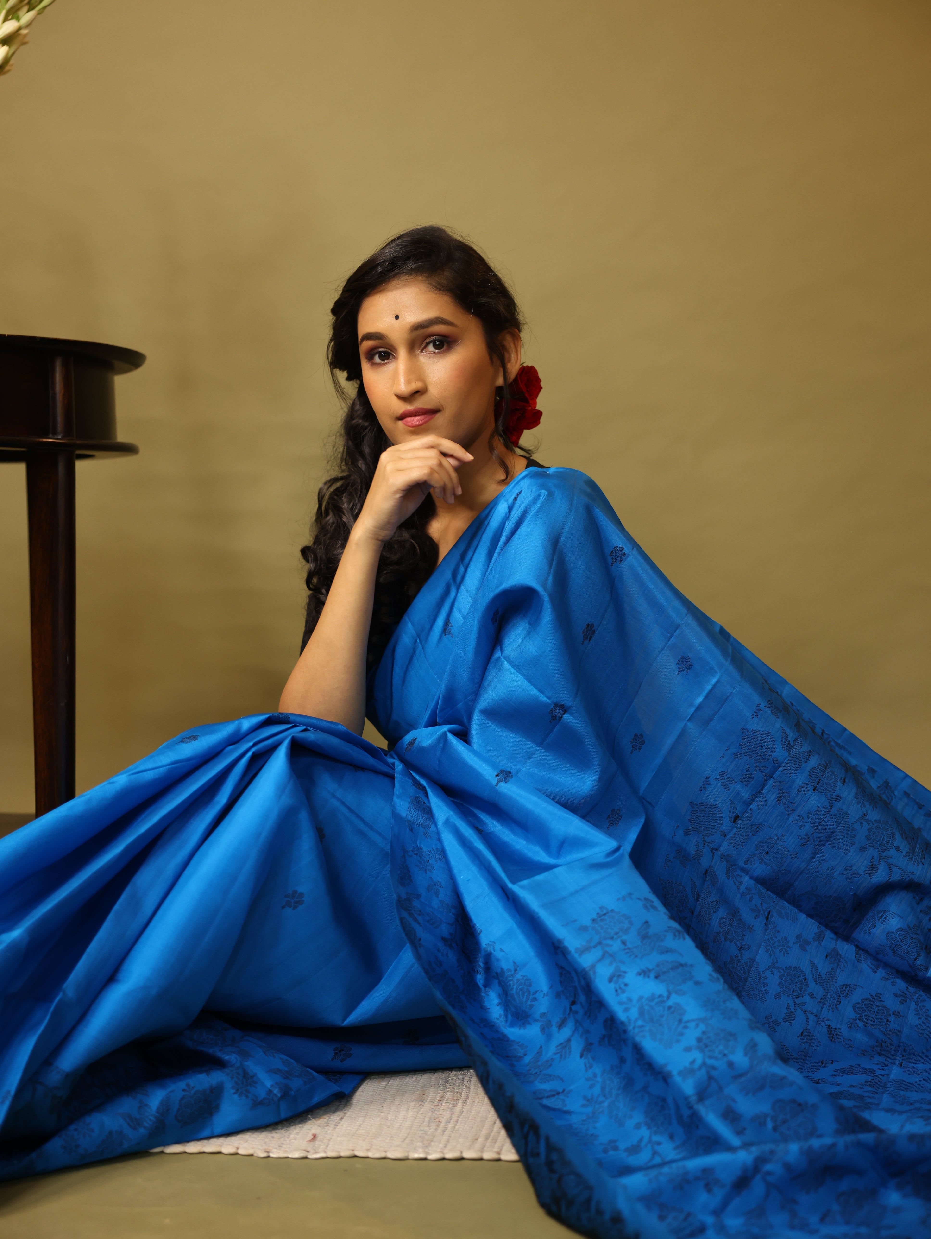 Blue Soft Silk Saree - SRBSSS276