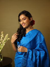 Blue Soft Silk Saree - SRBSSS276