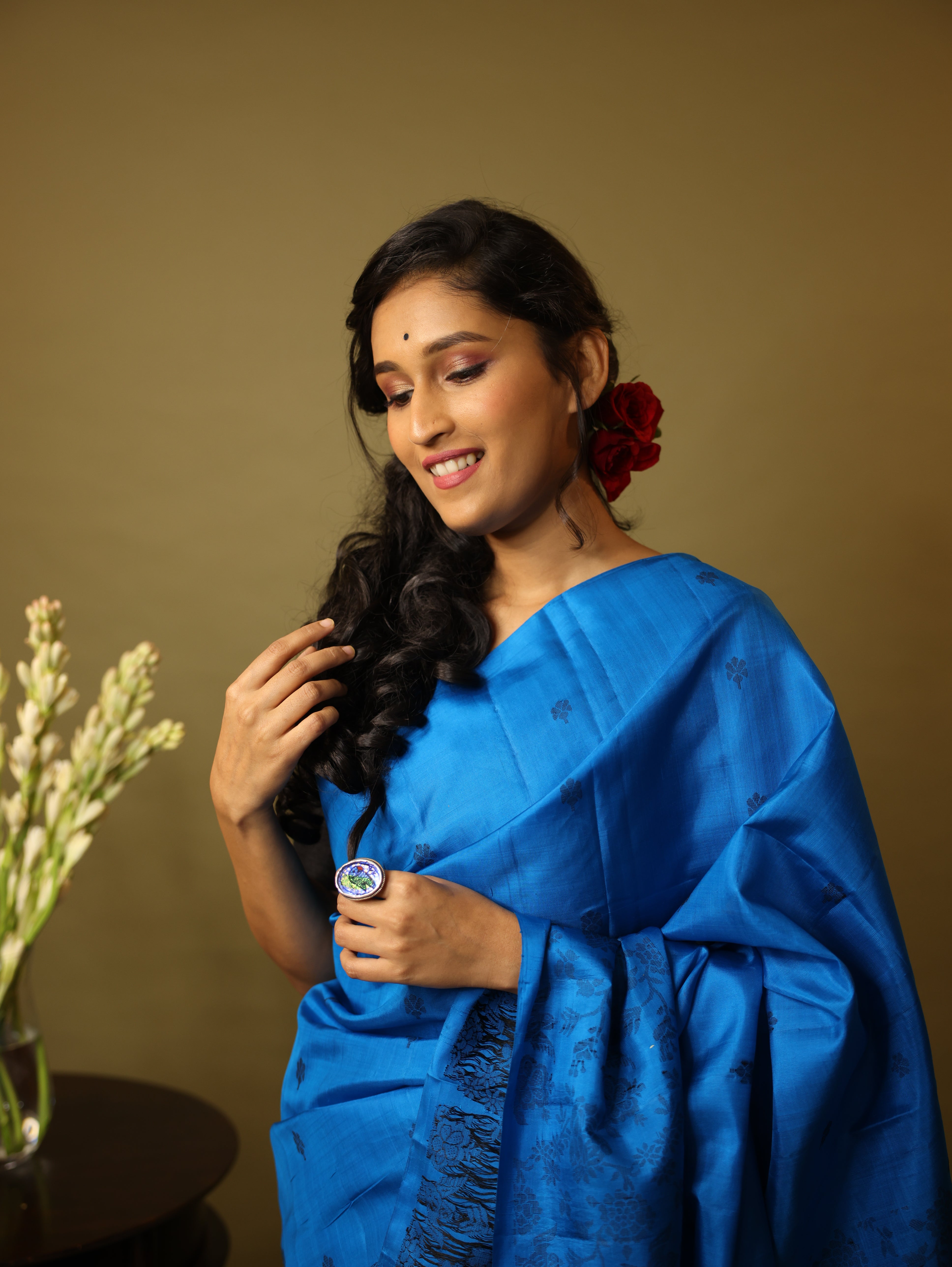 Blue Soft Silk Saree - SRBSSS276