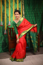 Red Kanjeevaram Silk Saree-SRRKSS137