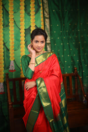 Red Kanjeevaram Silk Saree-SRRKSS137