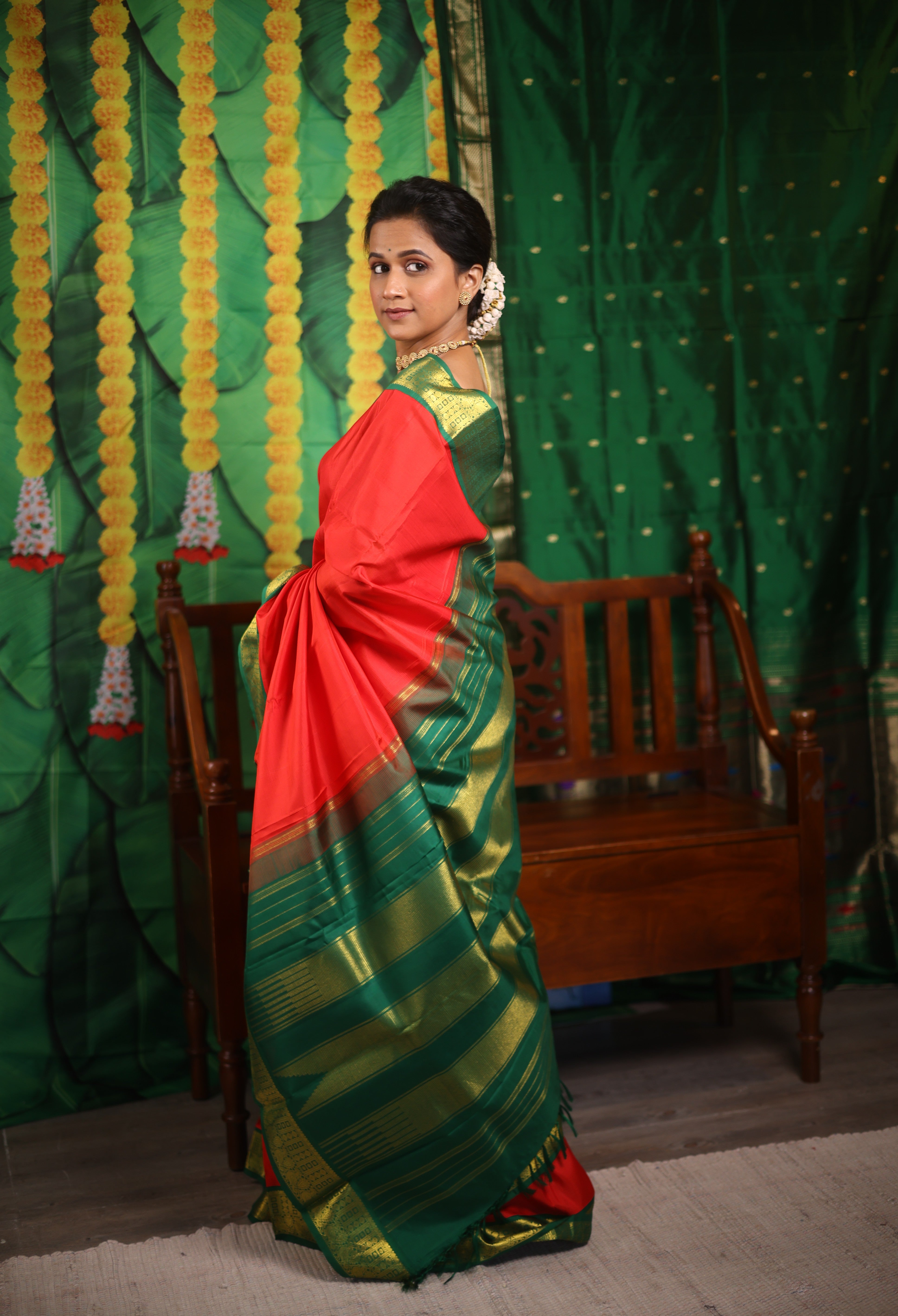Red Kanjeevaram Silk Saree-SRRKSS137
