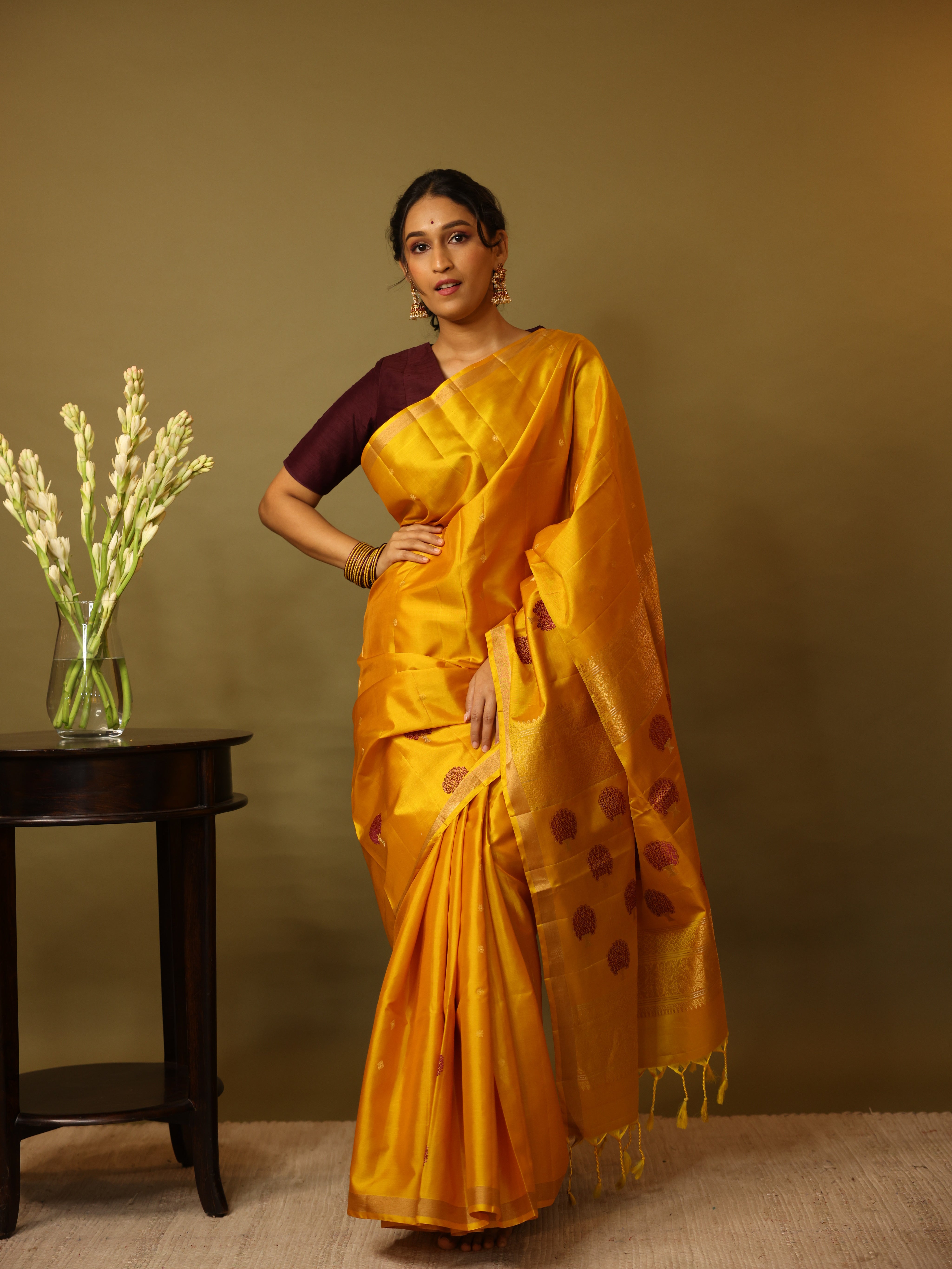 Yellow Soft Silk Saree - SRYSSS269