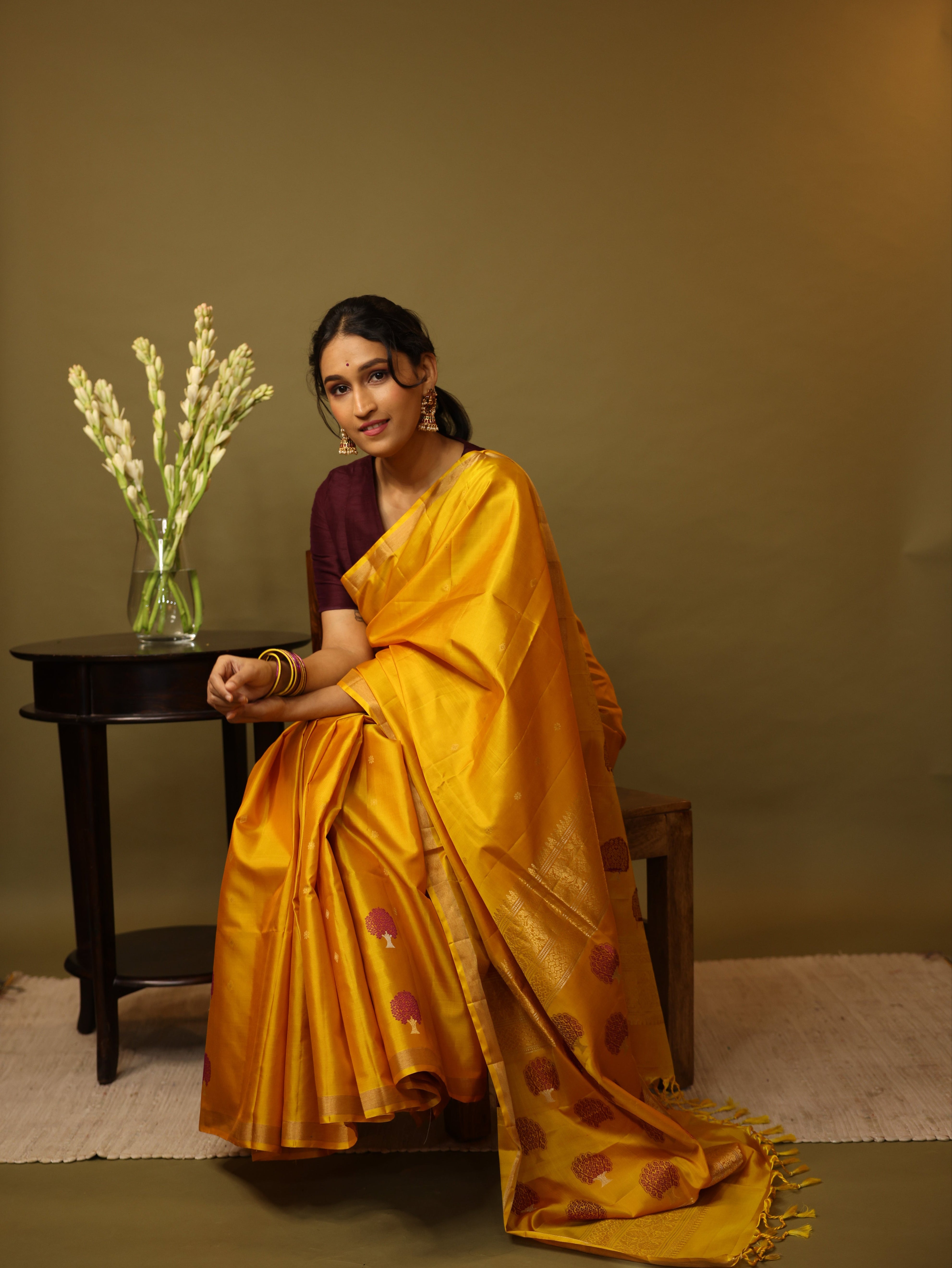 Yellow Soft Silk Saree - SRYSSS269