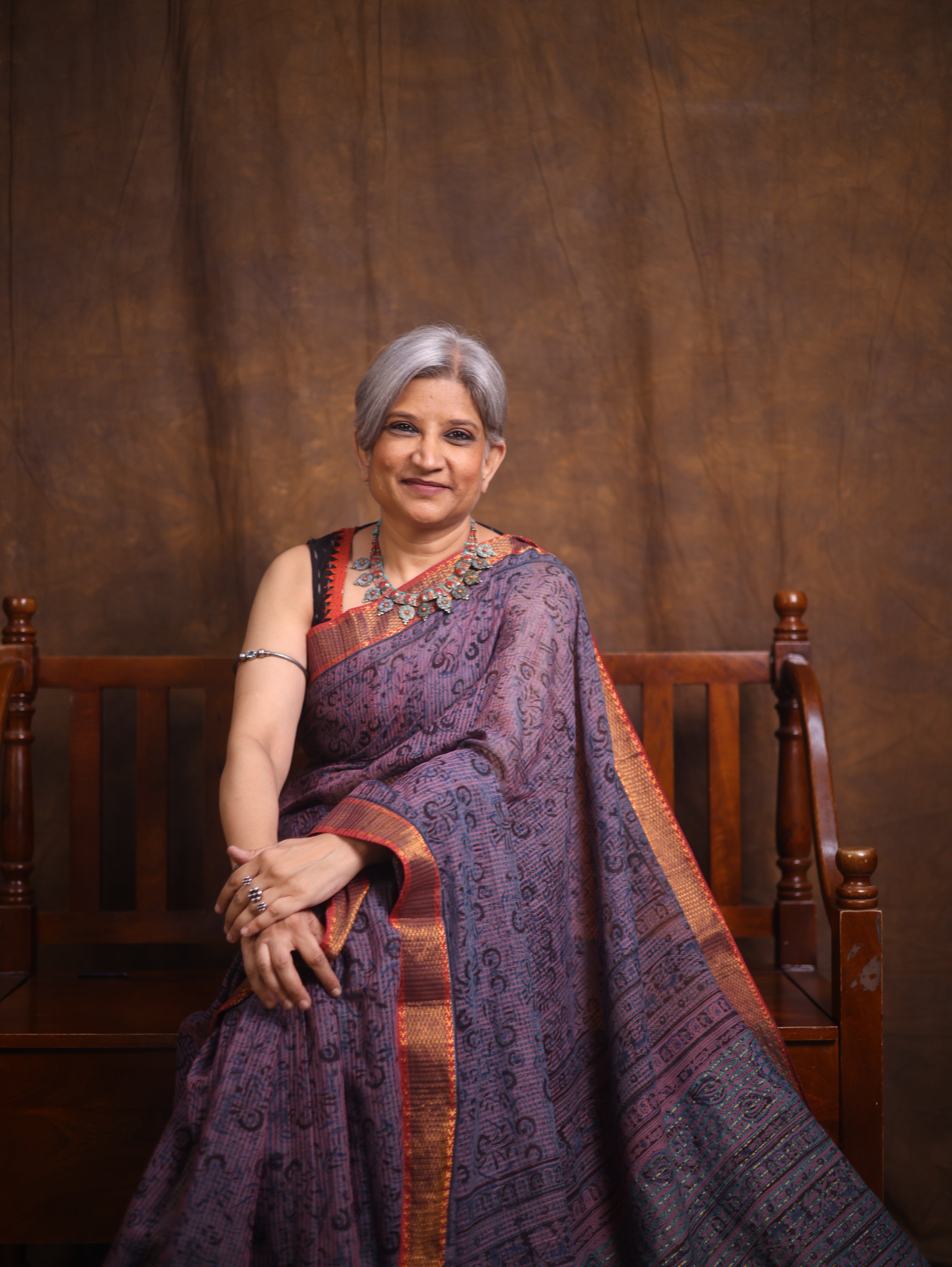 Pink Gray HBP Mangalgiri Cotton Saree - SRPGHMCS015