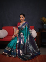 Turquoise Green Kanjivaram Silk Saree - SRTGKSS981