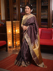 Coffee Brown Kanjivaram Silk Saree - SRCBKSS1030