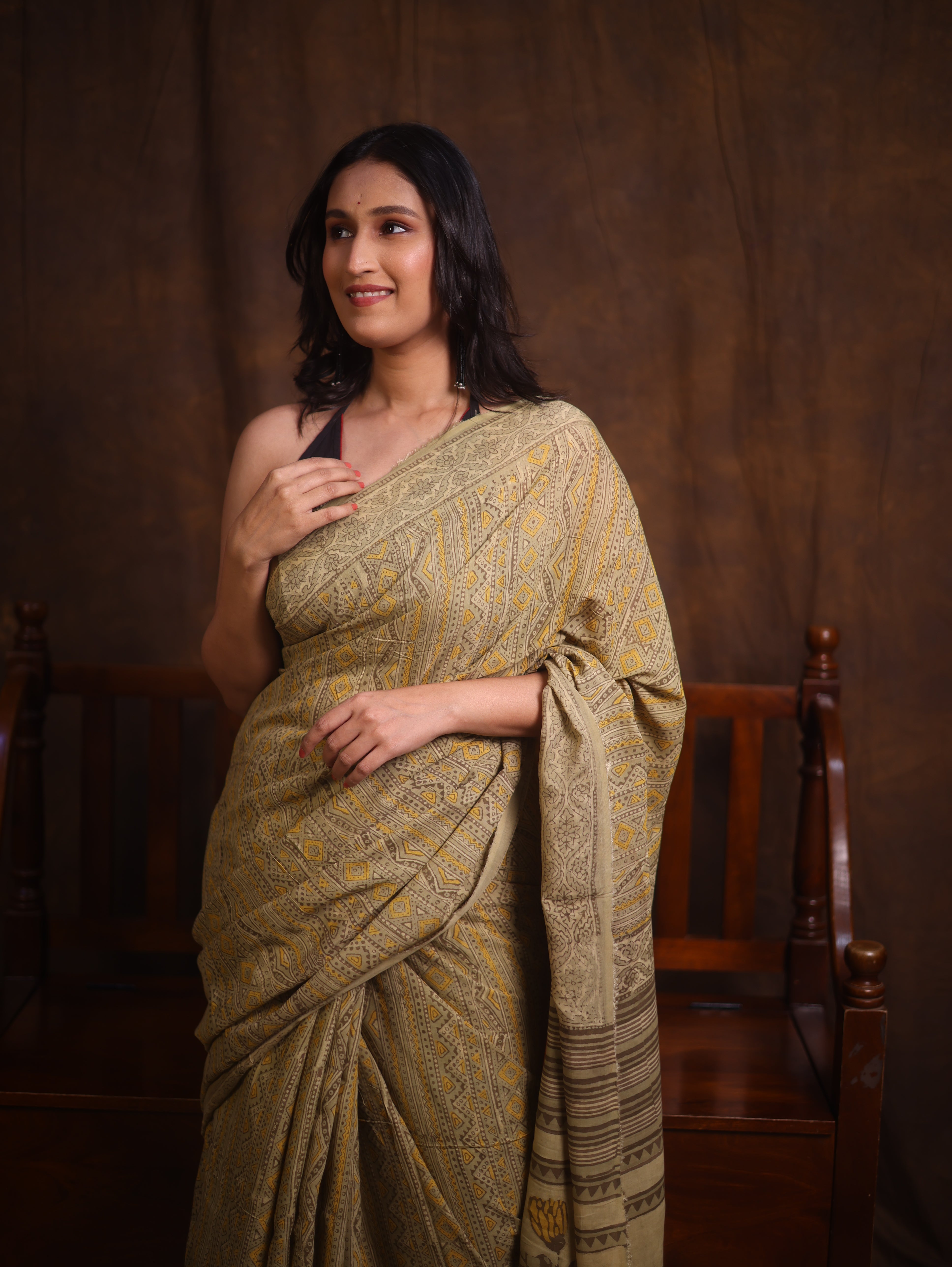 Sage Green HBP Modal Silk Saree - SRSGMSS487