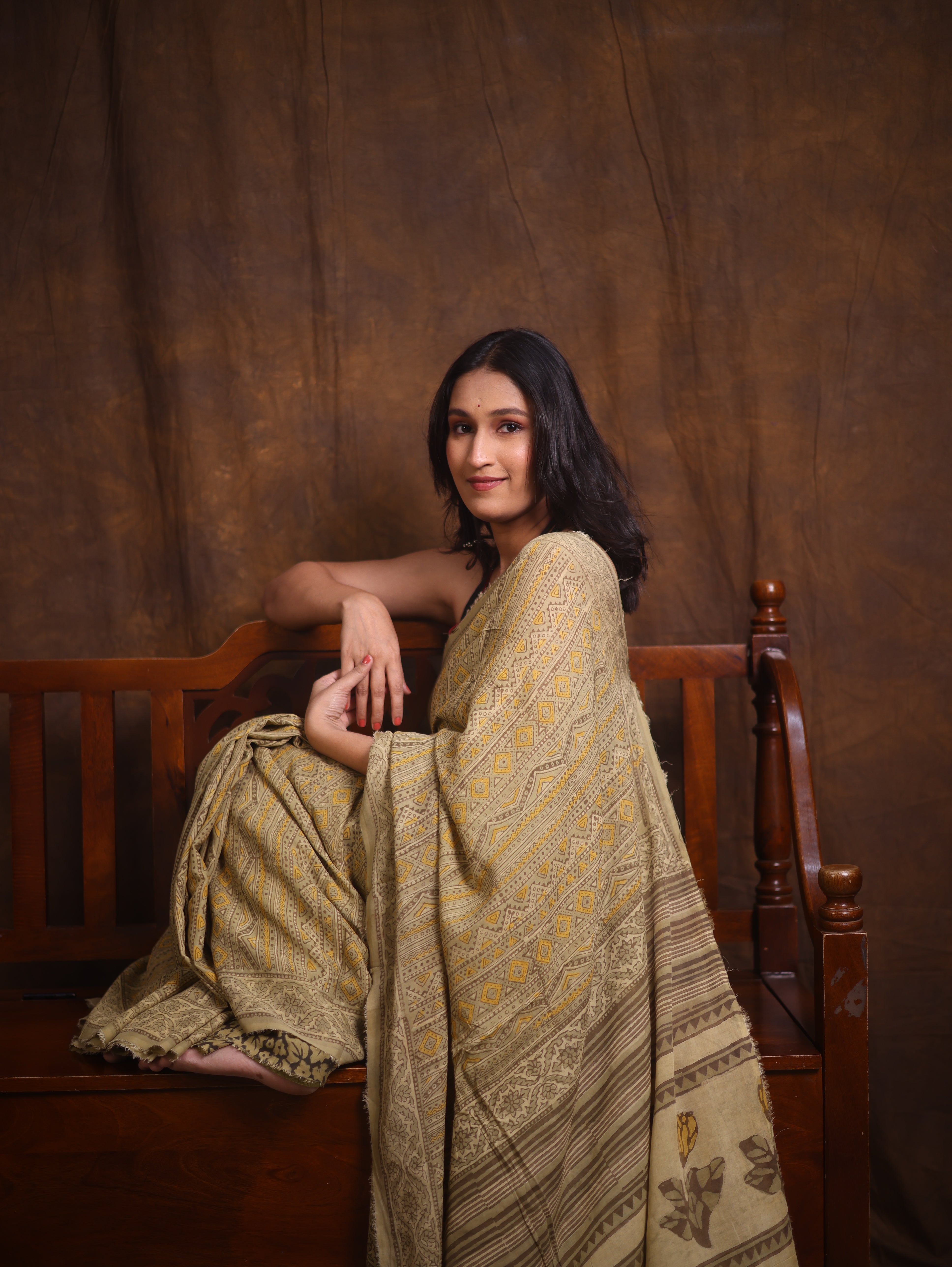 Sage Green HBP Modal Silk Saree - SRSGMSS487