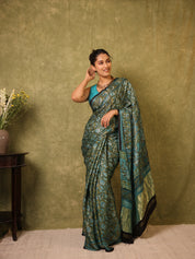 Mehendi Green HBP Modal Silk Saree - SRMGMSS546