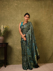 Mehendi Green HBP Modal Silk Saree - SRMGMSS546