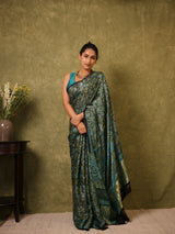 Mehendi Green HBP Modal Silk Saree - SRMGMSS546