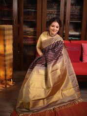 Coffee Brown Kanjivaram Silk Saree - SRCBKSS1030