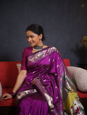 Purple Silk Paithani Saree - SRPSPS730