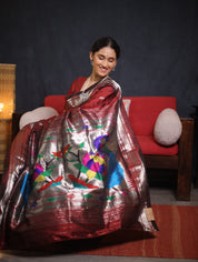 Coffee Brown Silk Paithani Saree - SRCBPS734
