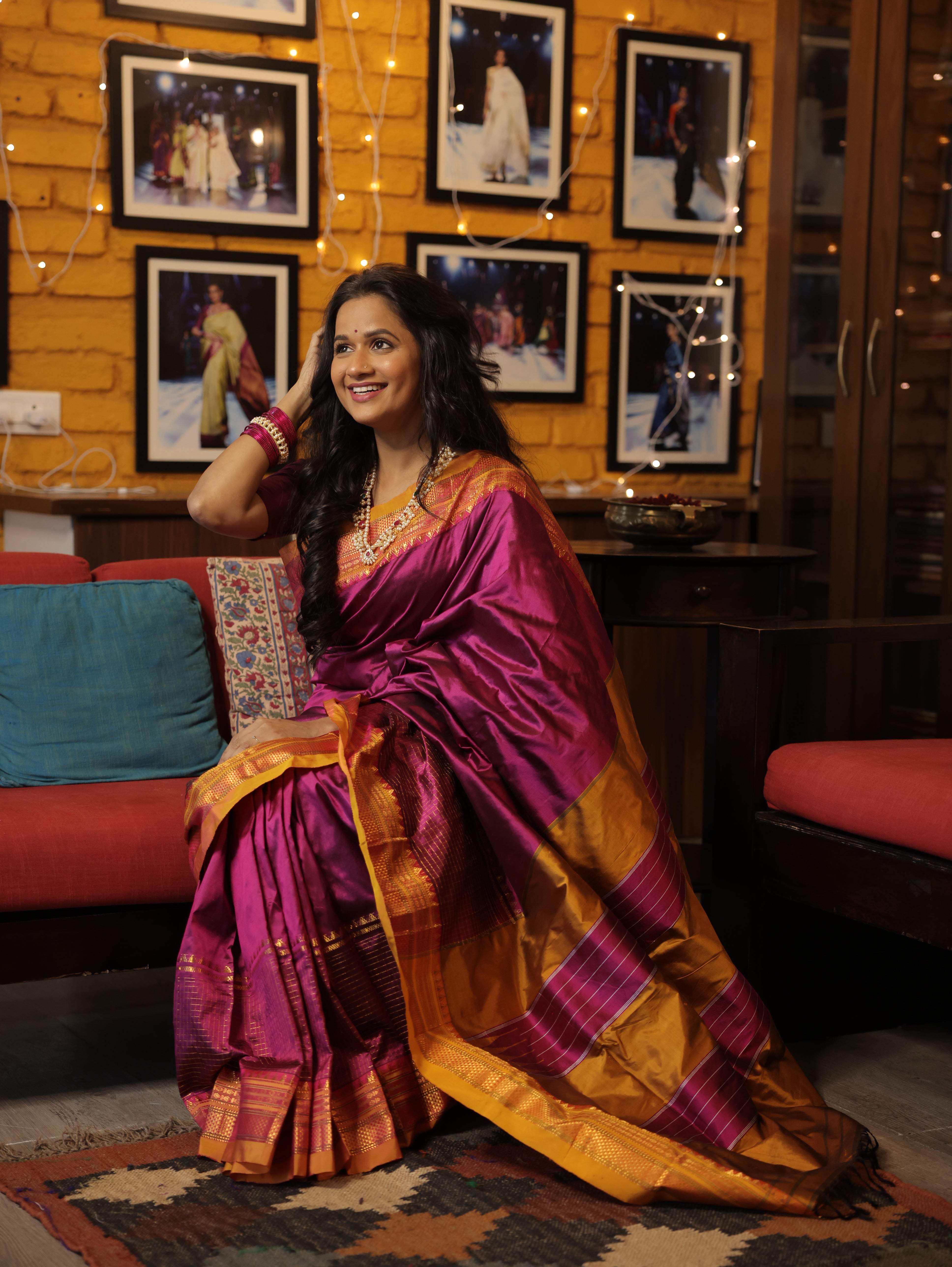 Purple Silk Ilkal Saree - SRPSIS134