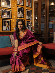 Purple Silk Ilkal Saree - SRPSIS134