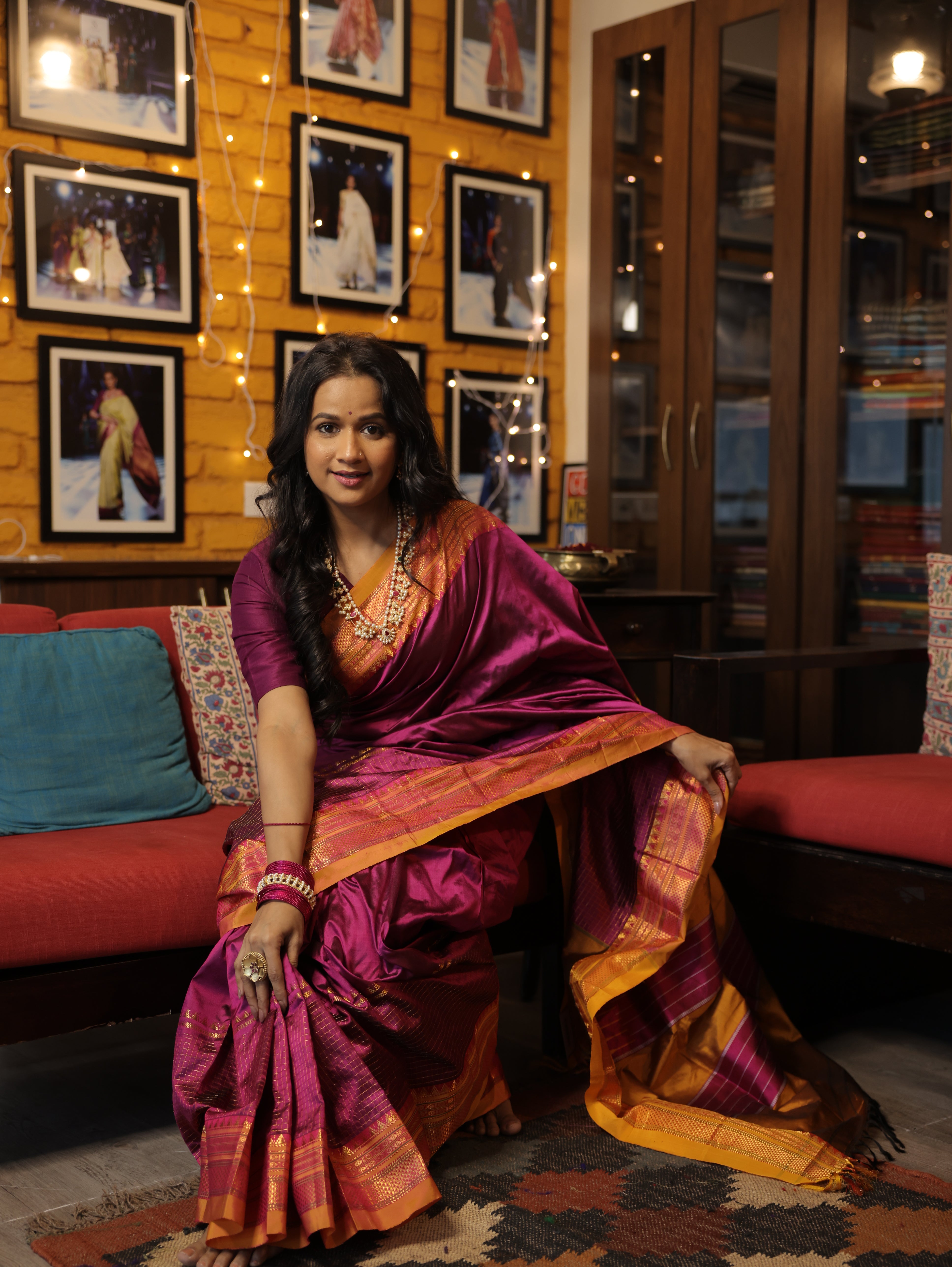 Purple Silk Ilkal Saree - SRPSIS134