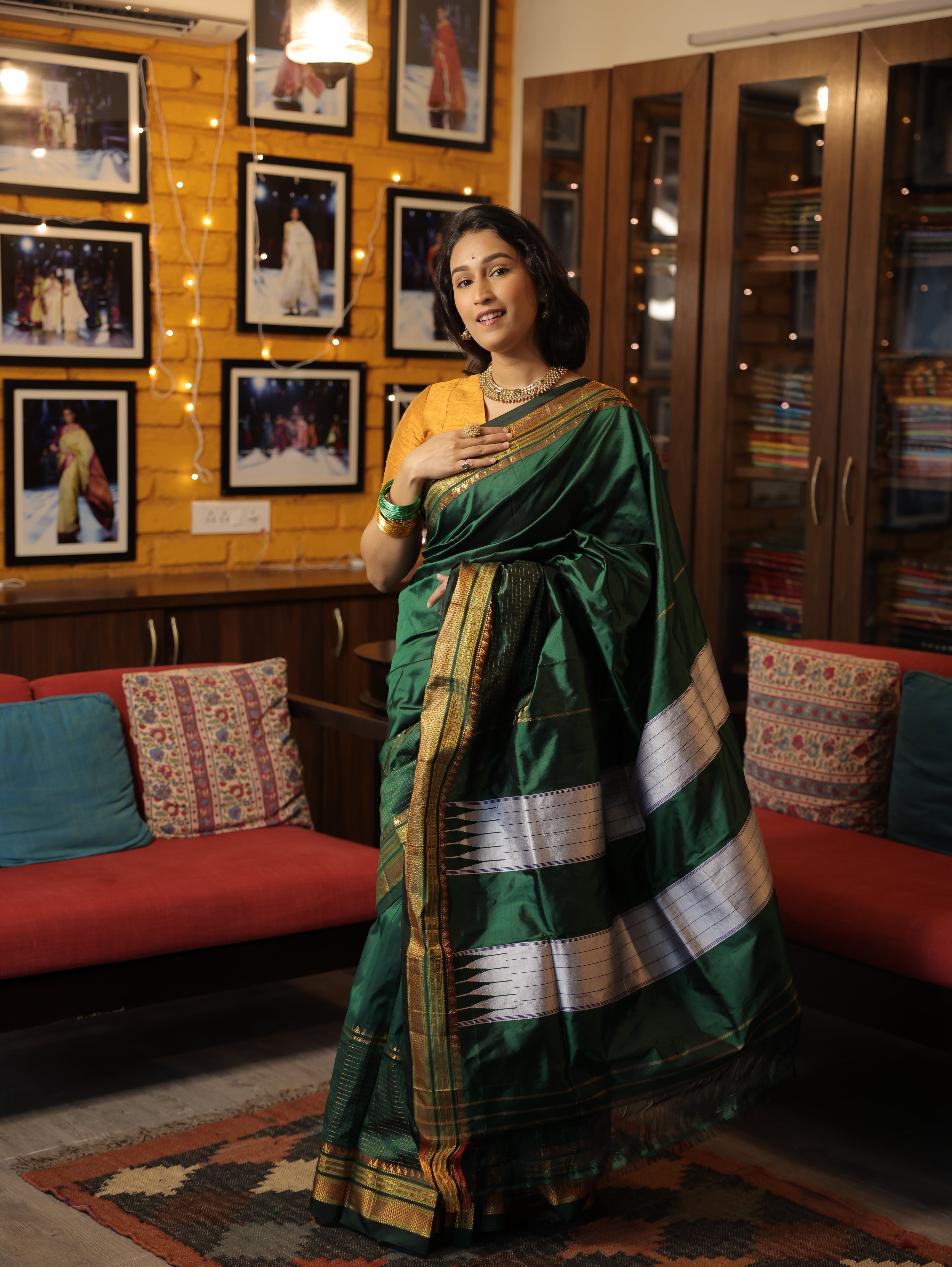 Green Silk Ilkal Saree - SRGSIS136
