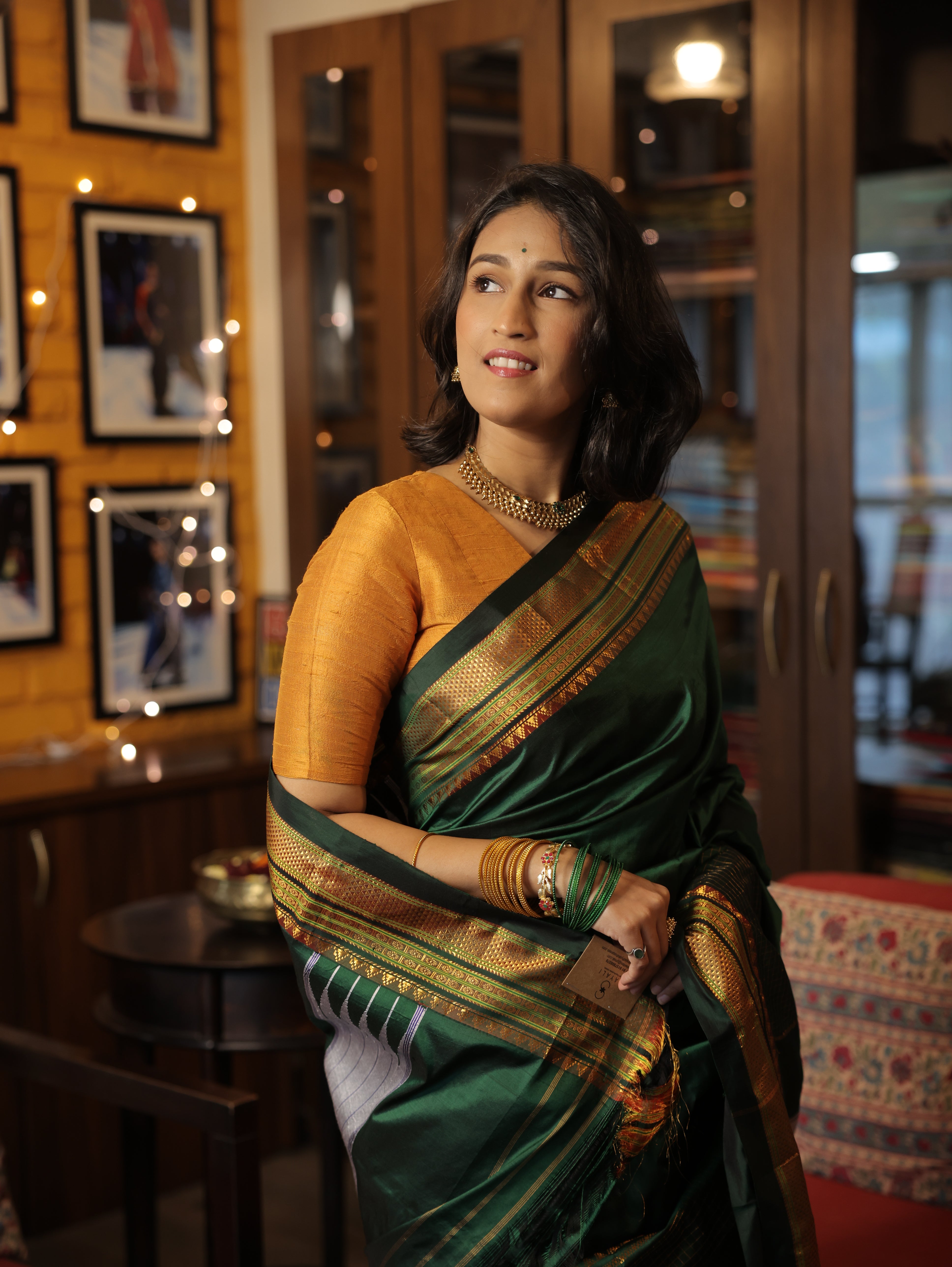 Green Silk Ilkal Saree - SRGSIS136