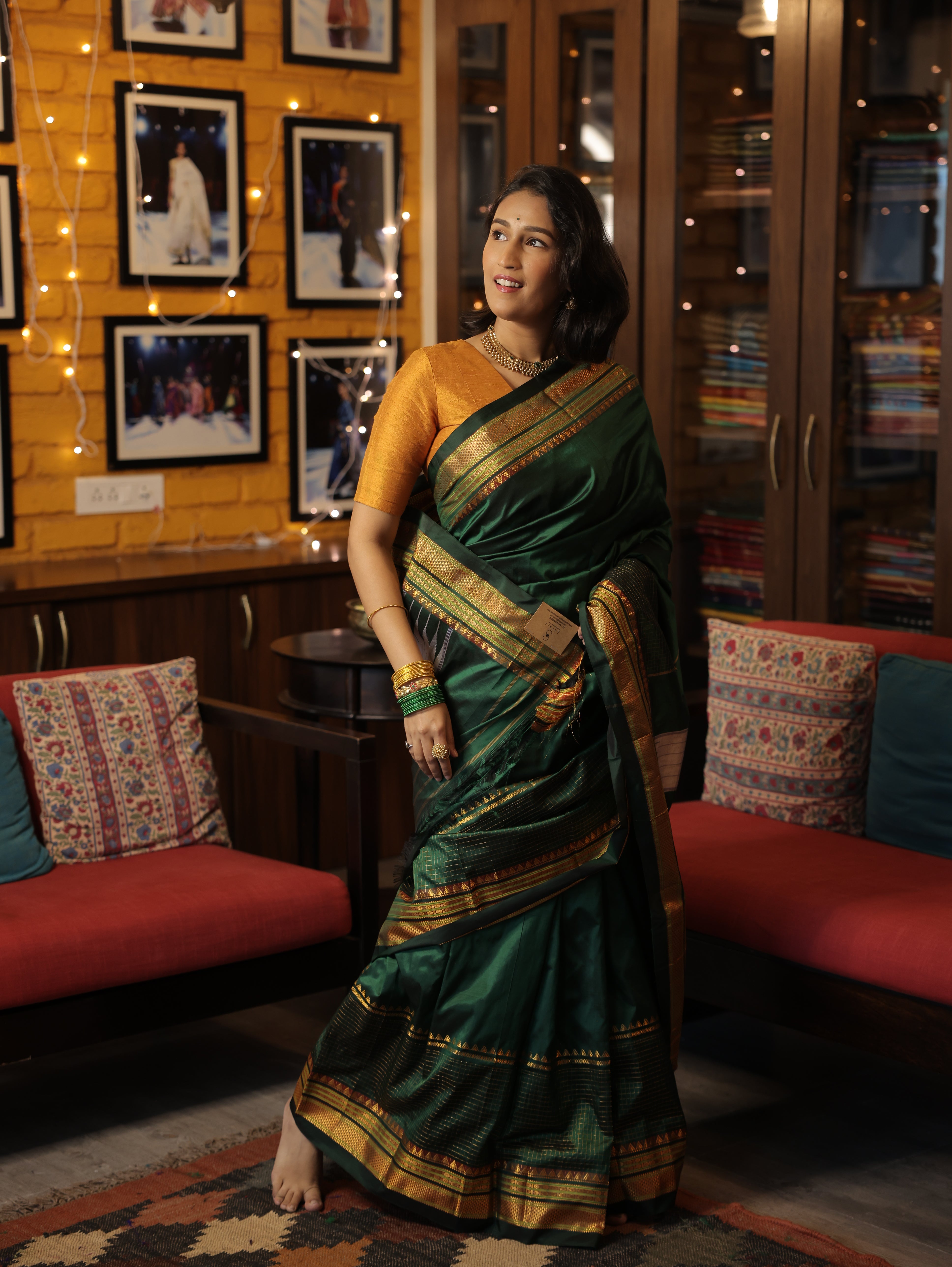 Green Silk Ilkal Saree - SRGSIS136