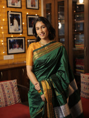 Green Silk Ilkal Saree - SRGSIS136