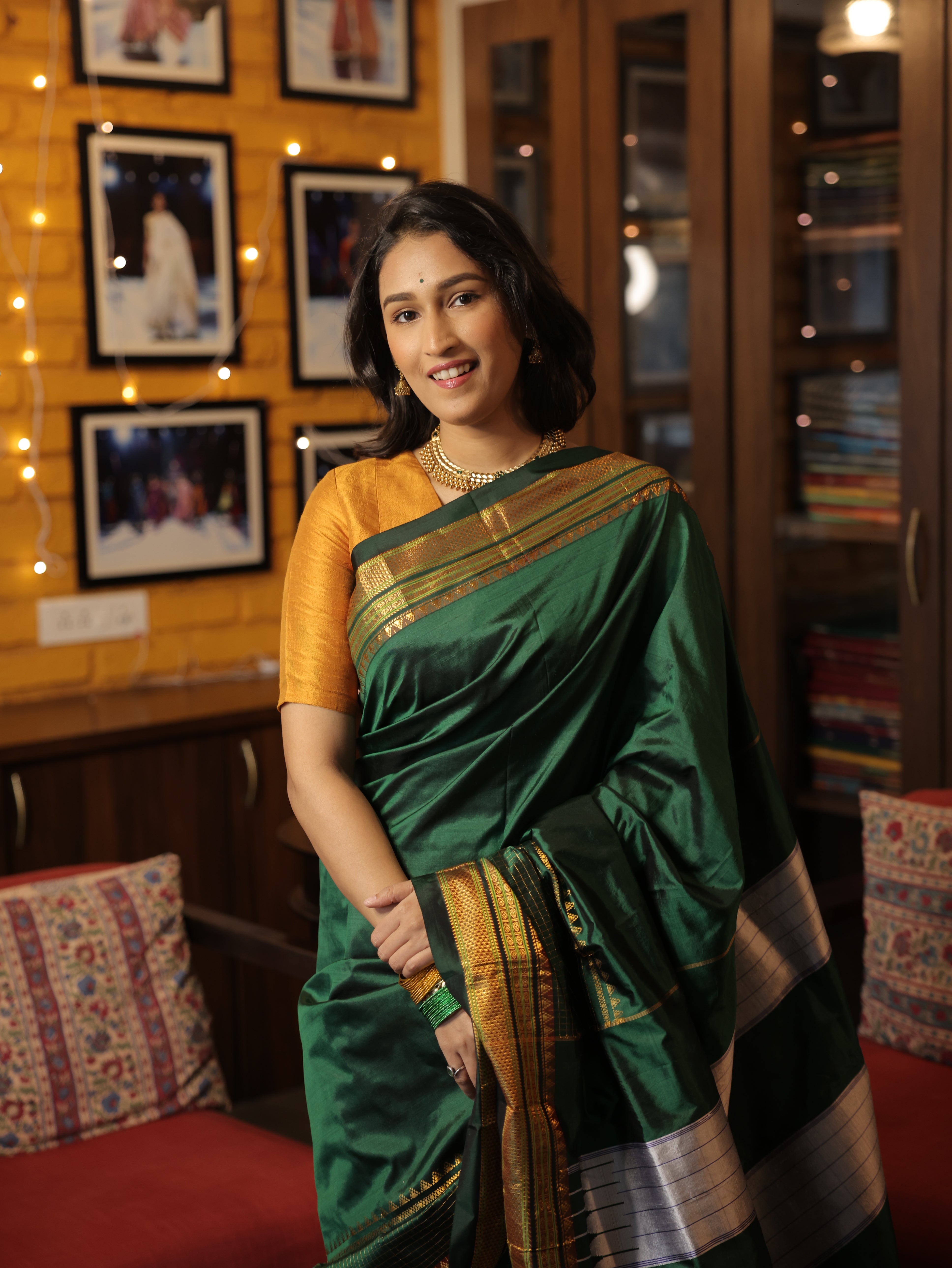 Green Silk Ilkal Saree - SRGSIS136